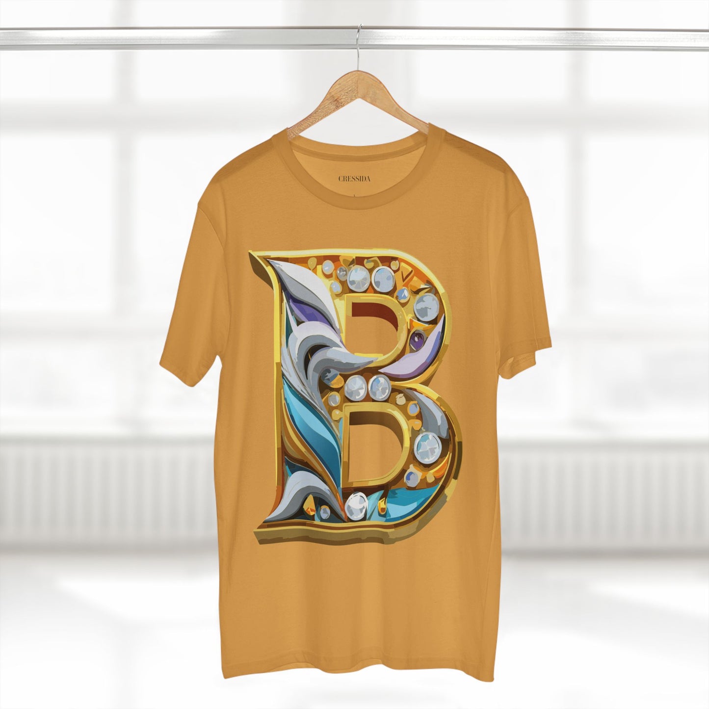 Letter Shirt, Shirt with Letters, Tee Shirt with Gold Letters