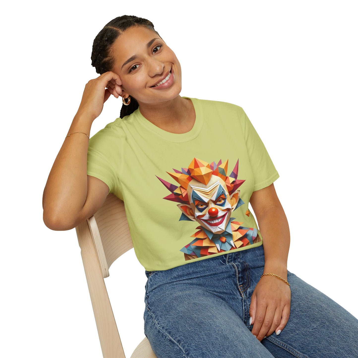 Clown Shirt, T Shirt with Clown, Funny Man Shirt, Tee Shirt with Funny Man, Circus Shirt, Shirt with Circus, Scary Man Shirt, Shirt with Scary Man