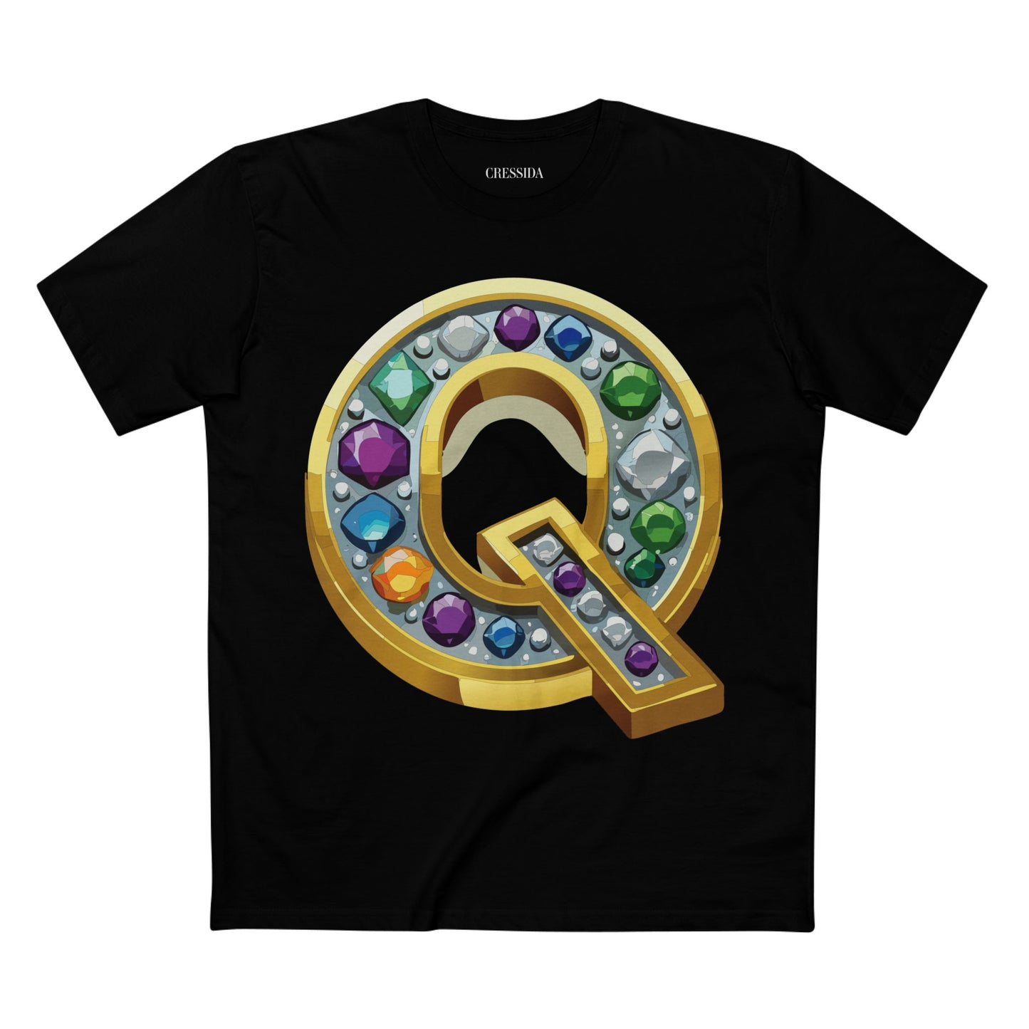 Letter Shirt, Shirt with Letters, Tee Shirt with Gold Letters