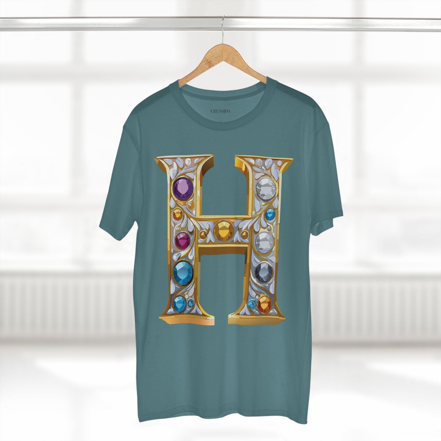 Letter Shirt, Shirt with Letters, Tee Shirt with Gold Letters