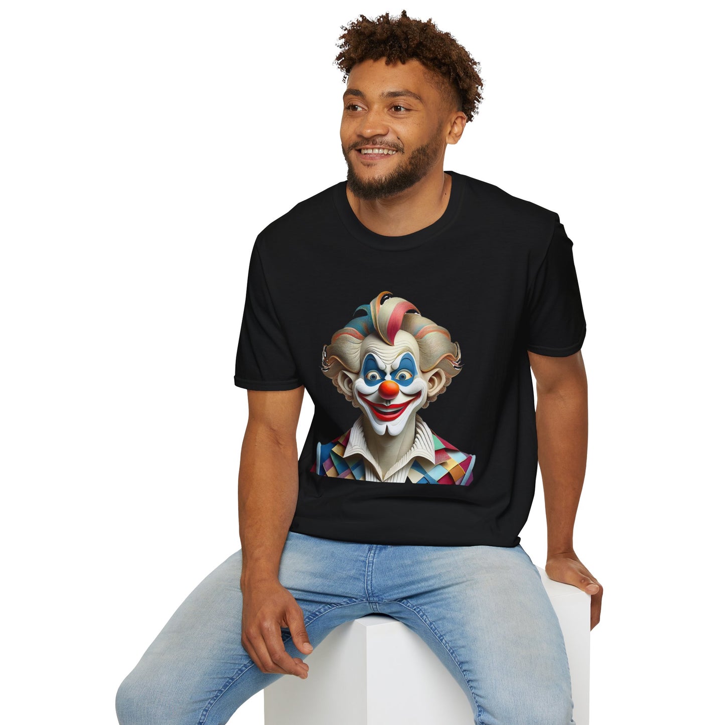 Clown Shirt, T Shirt with Clown, Funny Man Shirt, Tee Shirt with Funny Man, Circus Shirt, Shirt with Circus, Scary Man Shirt, Shirt with Scary Man
