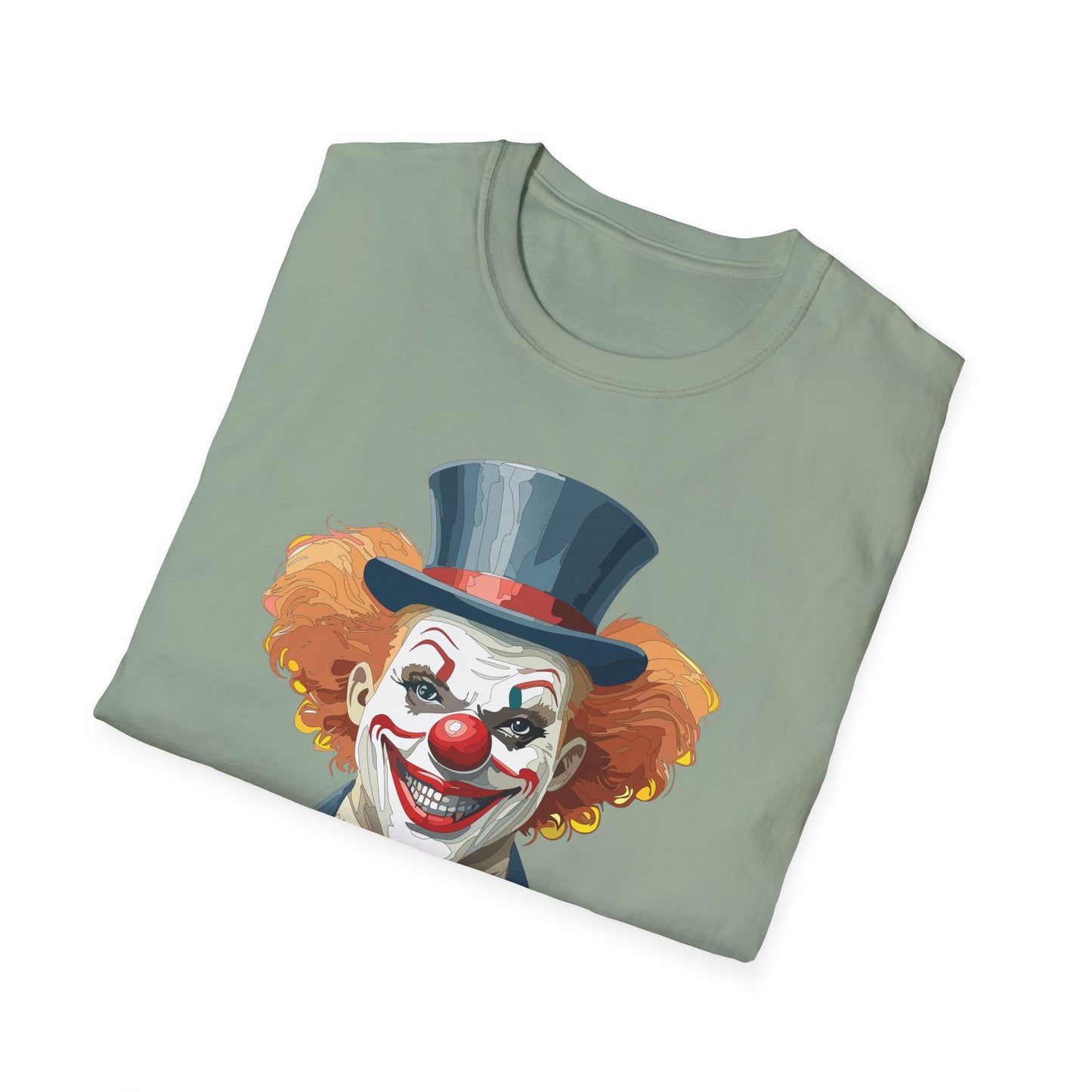Clown Shirt, T Shirt with Clown, Funny Man Shirt, Tee Shirt with Funny Man, Circus Shirt, Shirt with Circus, Scary Man Shirt, Shirt with Scary Man