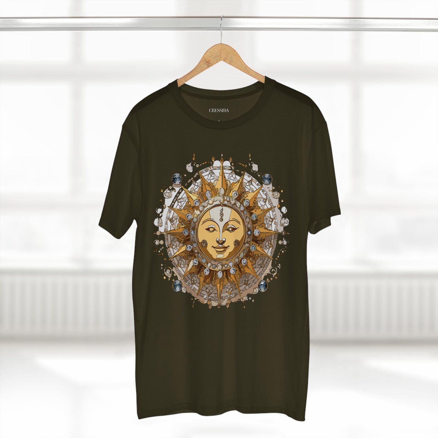 Sun Shirt, Shirt with Sun, Tee Shirt with Gold Sun