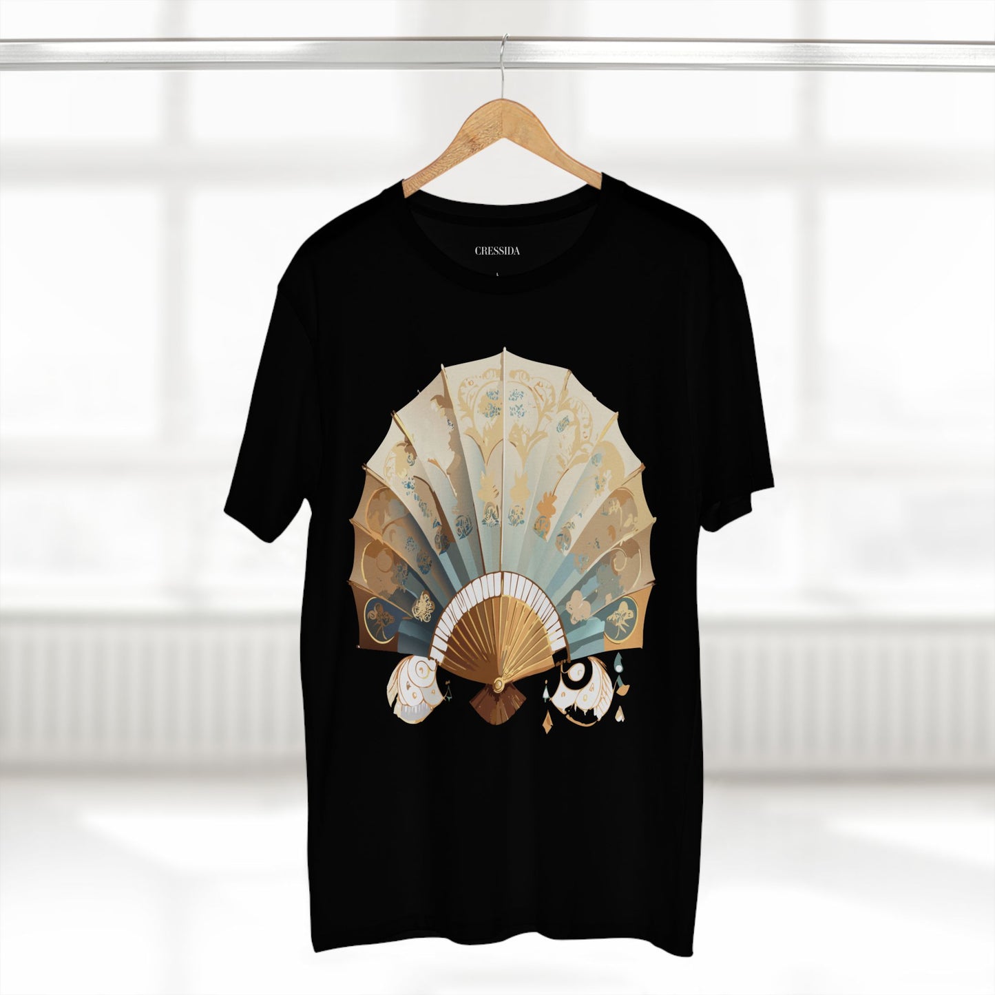 Fan shirt, Shirt with Fan, Tee Shirt with Antique Fan