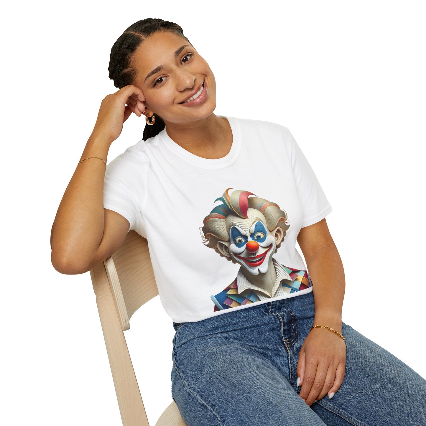 Clown Shirt, T Shirt with Clown, Funny Man Shirt, Tee Shirt with Funny Man, Circus Shirt, Shirt with Circus, Scary Man Shirt, Shirt with Scary Man