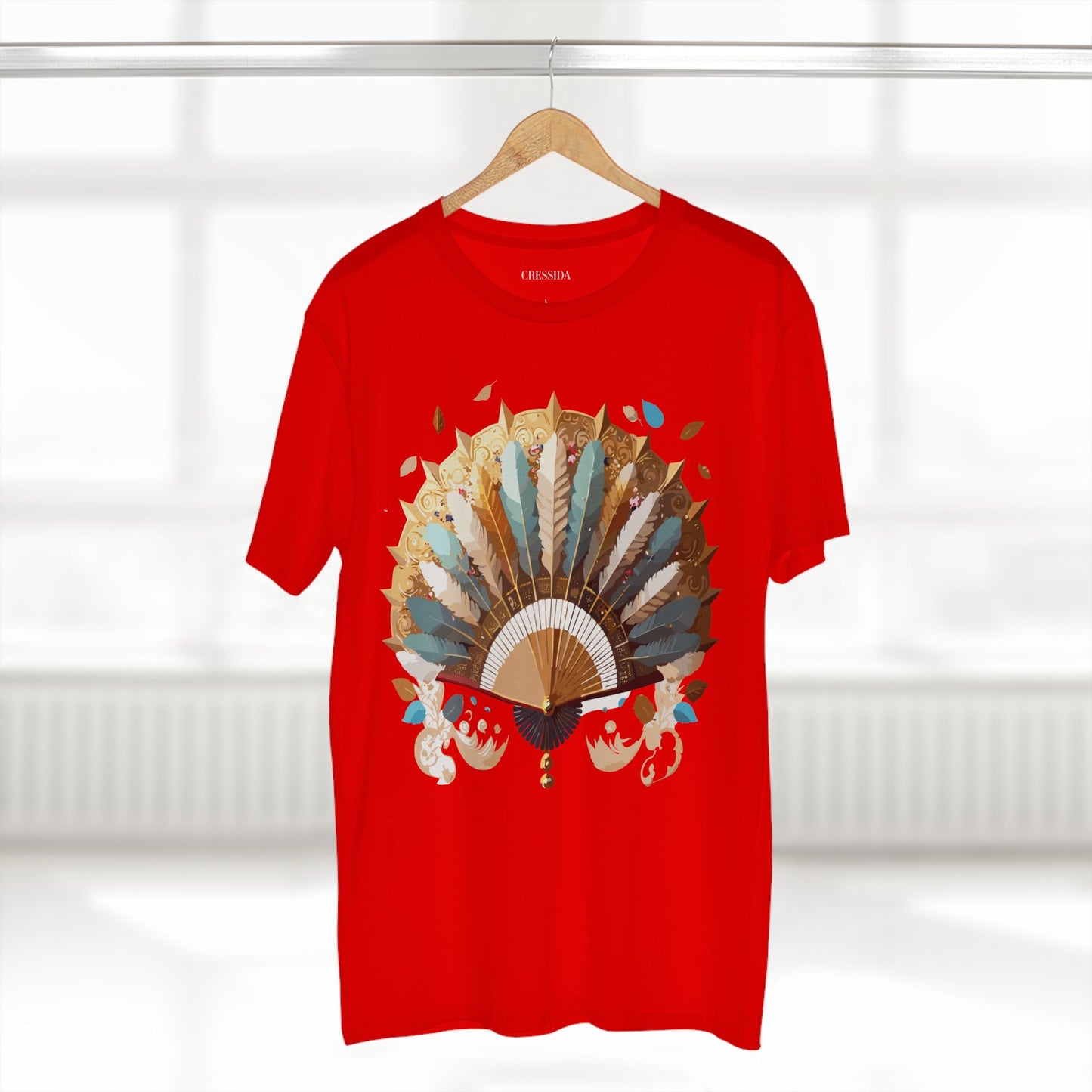 Fan shirt, Shirt with Fan, Tee Shirt with Antique Fan