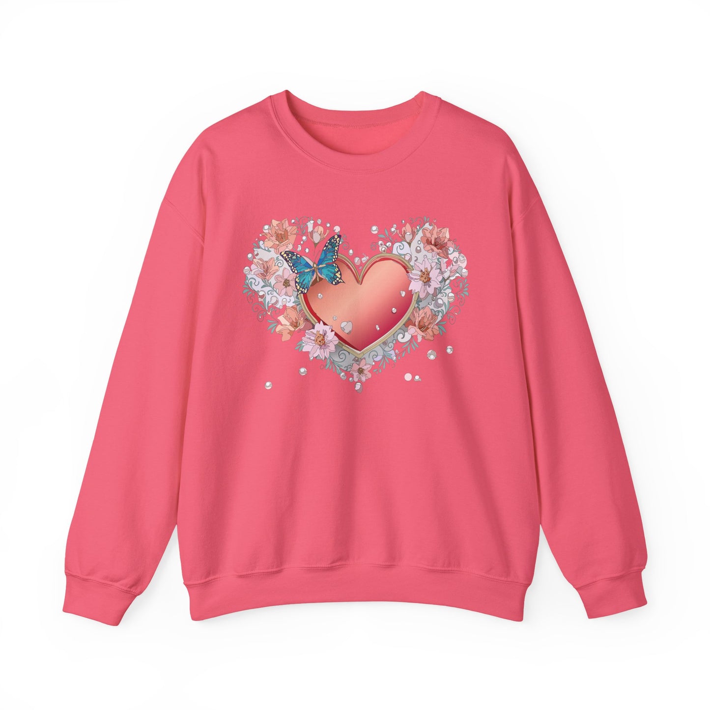 Floral Heart Sweatshirt, Floral Love Sweatshirt, Valentine's Day Sweatshirt, Heart Floral Sweatshirt