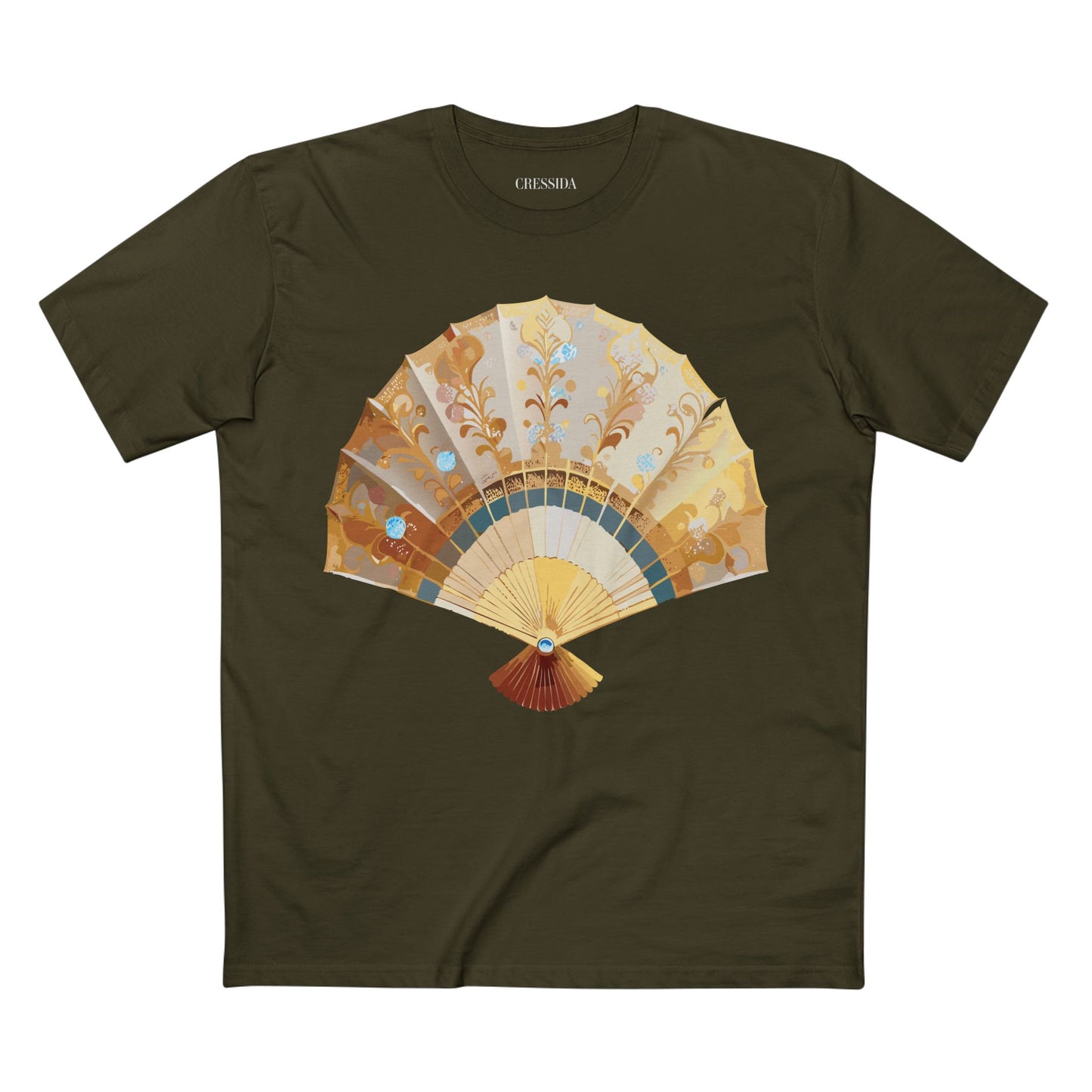 Fan shirt, Shirt with Fan, Tee Shirt with Antique Fan