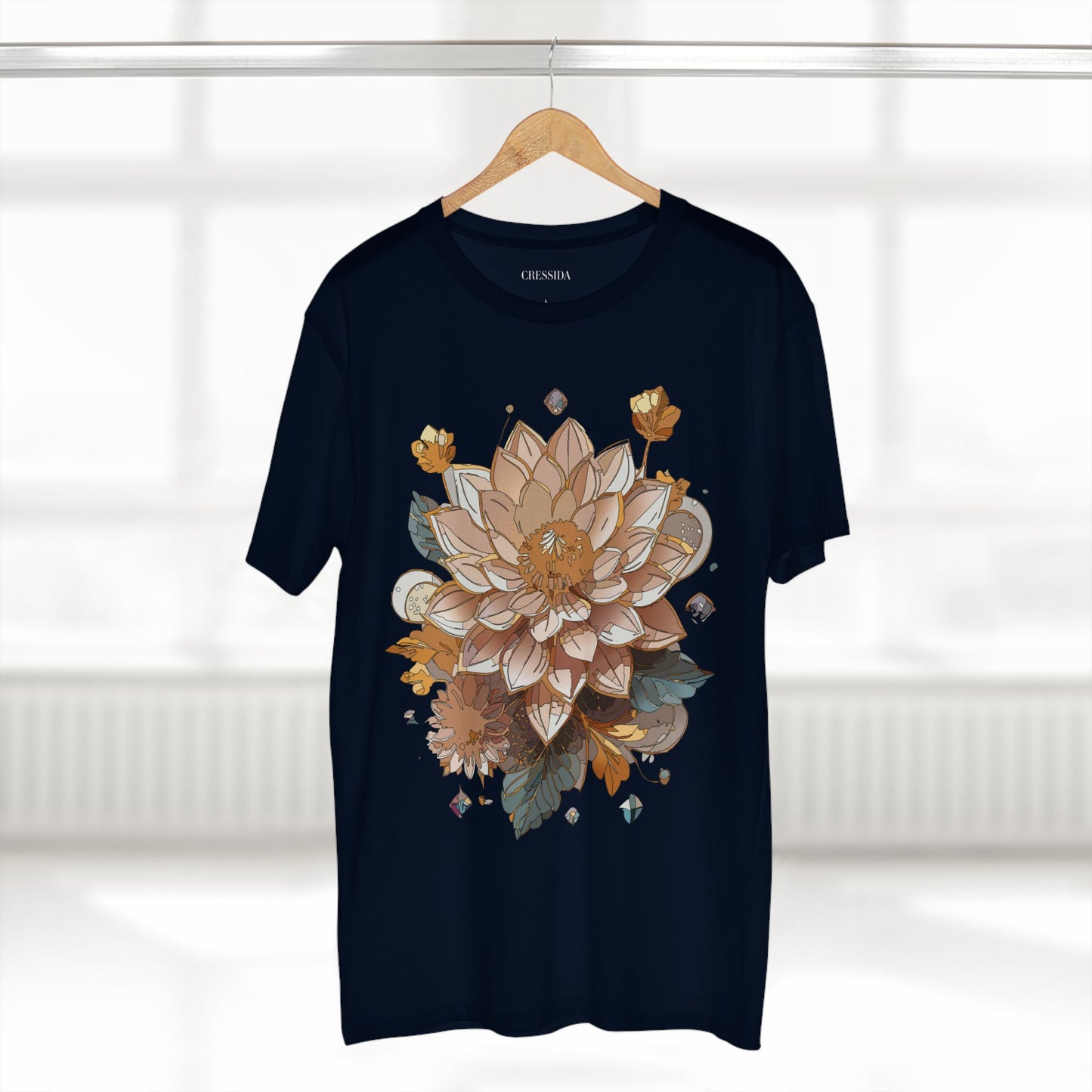 Floral Shirt, Shirt with Flower, Tee Shirt with Antique Flower