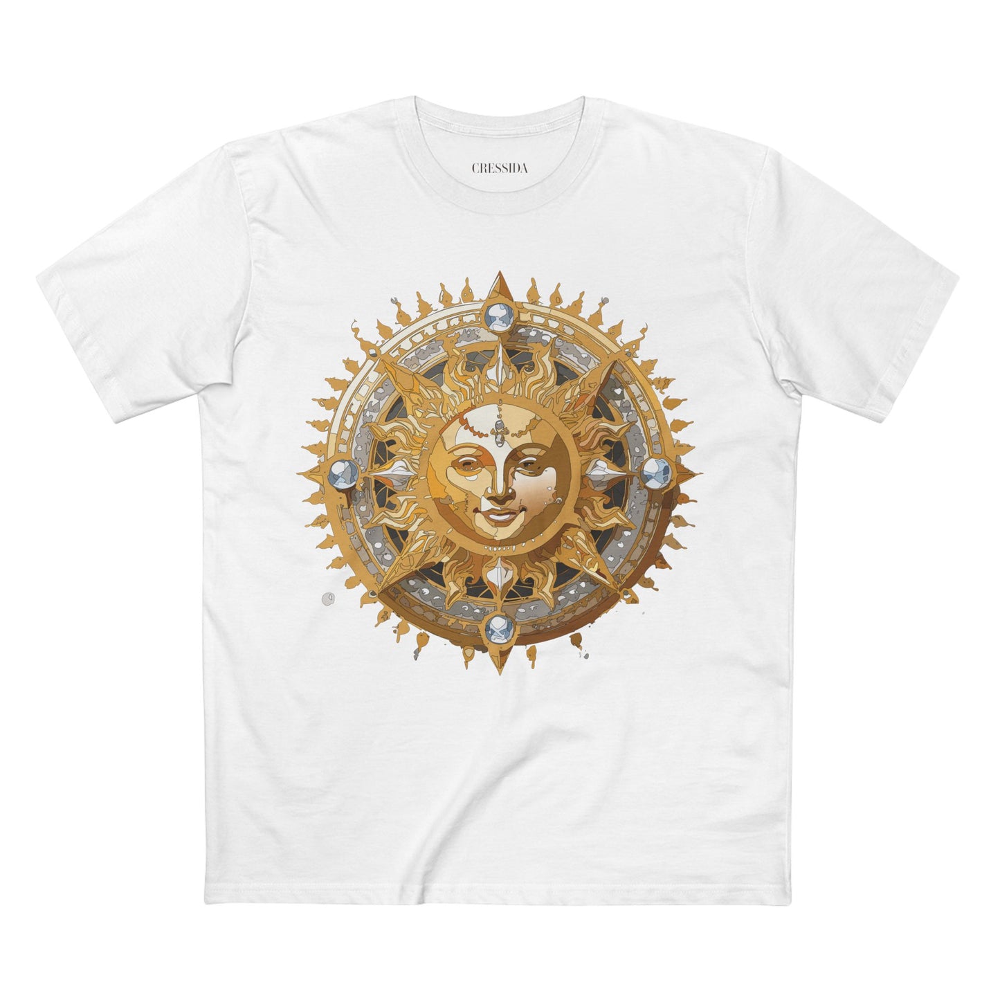 Sun Shirt, Shirt with Sun, Tee Shirt with Gold Sun