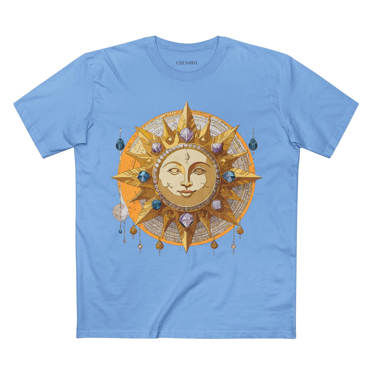 Sun Shirt, Shirt with Sun, Tee Shirt with Gold Sun