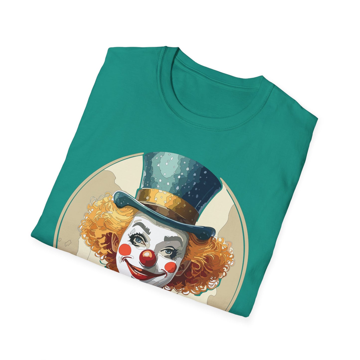 Clown Shirt, T Shirt with Clown, Funny Man Shirt, Tee Shirt with Funny Man, Circus Shirt, Shirt with Circus, Scary Man Shirt, Shirt with Scary Man