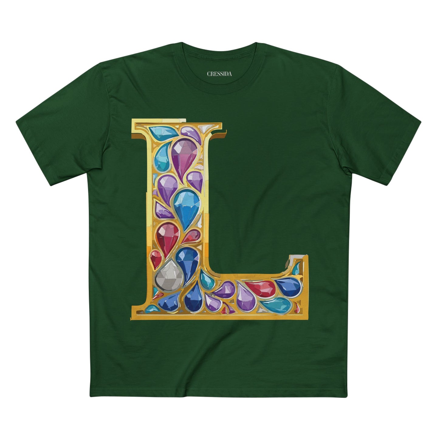 Letter Shirt, Shirt with Letters, Tee Shirt with Gold Letters