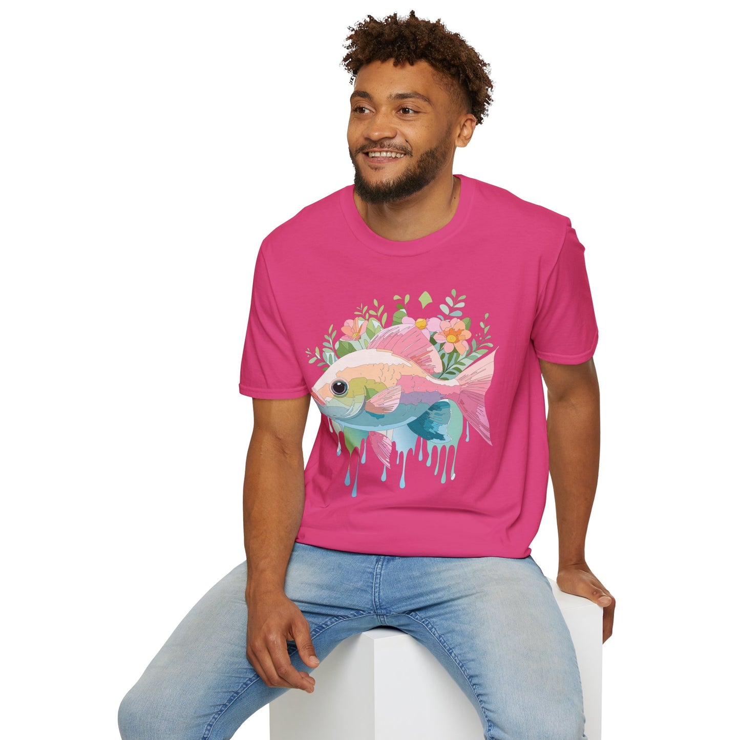 Fish Art Design Shirt, T Shirt with Fish, Graphic Shirt, Tee Shirt with Graphic Design, Shirt with Fish Graphic Art