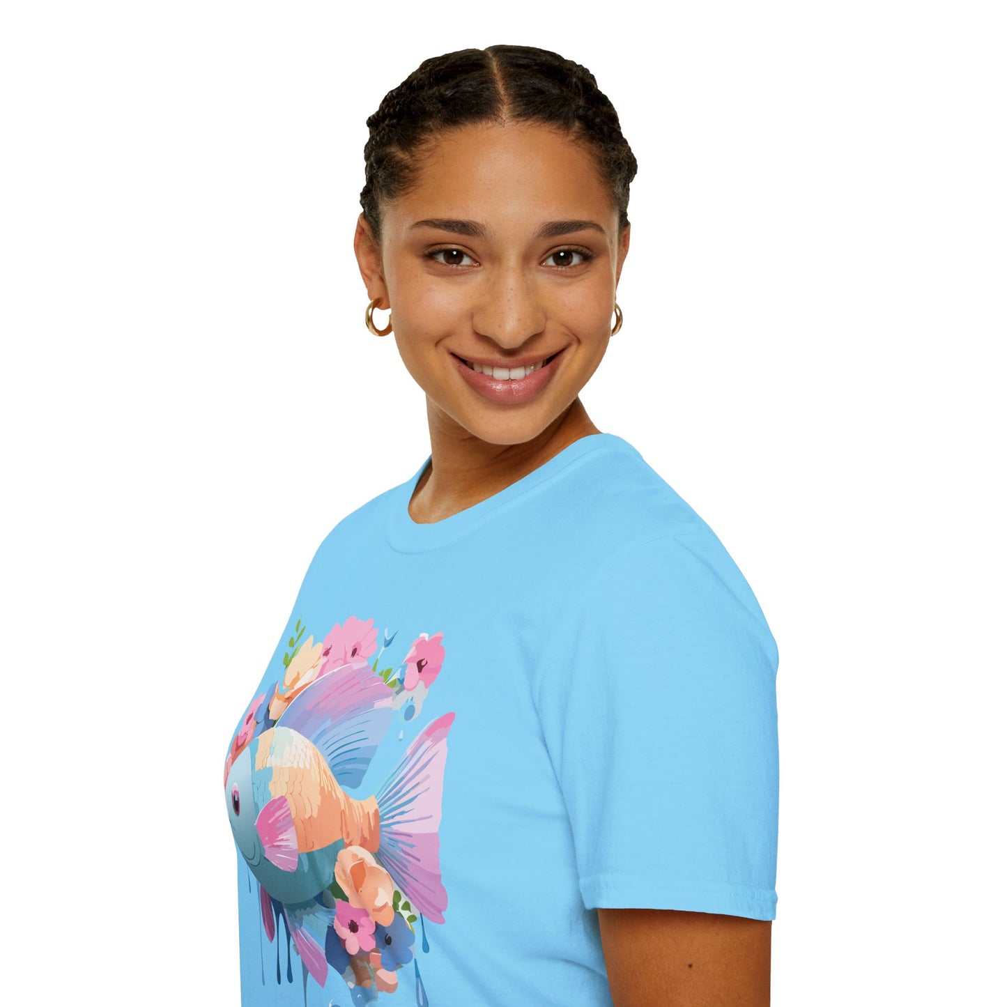 Fish Art Design Shirt, T Shirt with Fish, Graphic Shirt, Tee Shirt with Graphic Design, Shirt with Fish Graphic Art