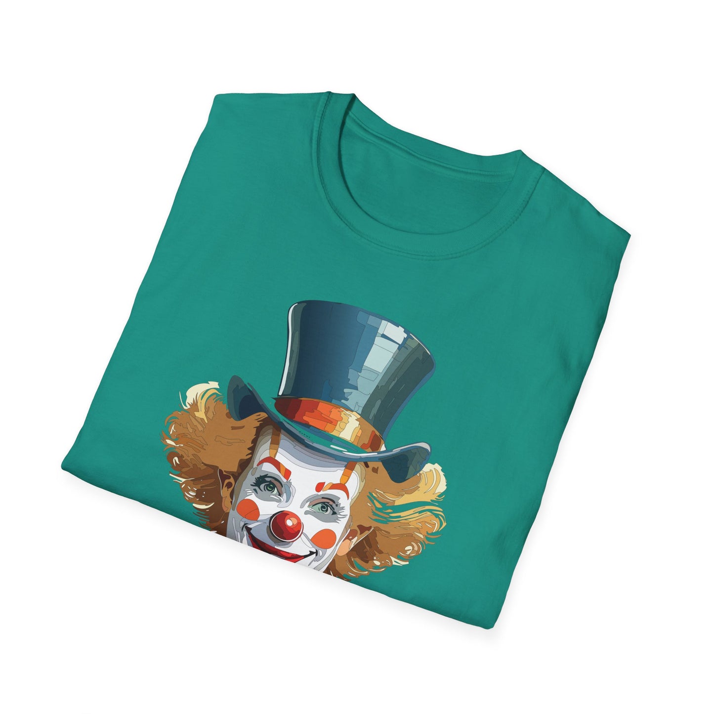 Clown Shirt, T Shirt with Clown, Funny Man Shirt, Tee Shirt with Funny Man, Circus Shirt, Shirt with Circus, Scary Man Shirt, Shirt with Scary Man