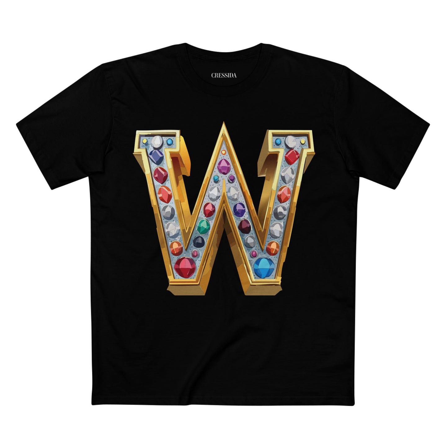 Letter Shirt, Shirt with Letters, Tee Shirt with Gold Letters