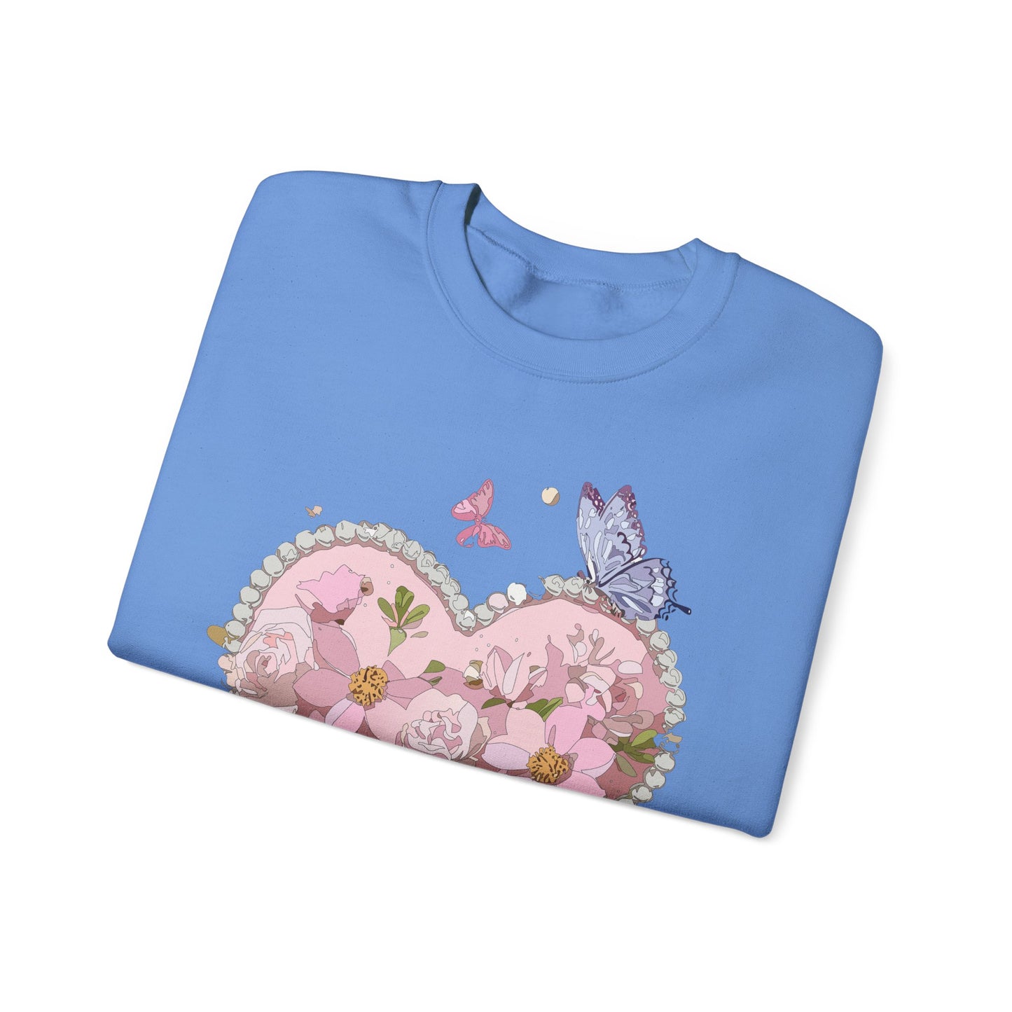 Floral Heart Sweatshirt, Floral Love Sweatshirt, Valentine's Day Sweatshirt, Heart Floral Sweatshirt