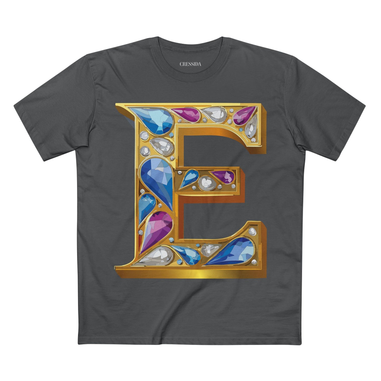 Letter Shirt, Shirt with Letters, Tee Shirt with Gold Letters