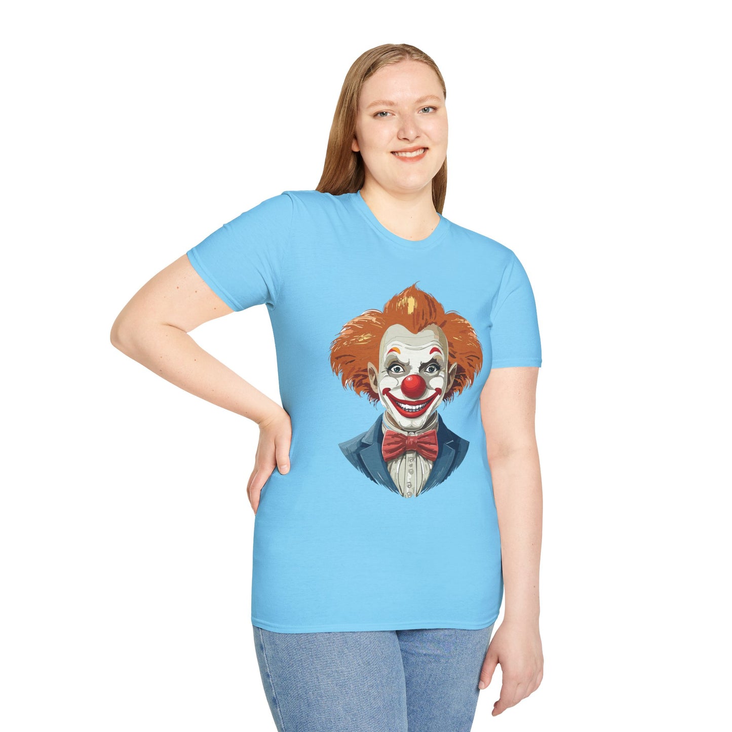 Clown Shirt, T Shirt with Clown, Funny Man Shirt, Tee Shirt with Funny Man, Circus Shirt, Shirt with Circus, Scary Man Shirt, Shirt with Scary Man