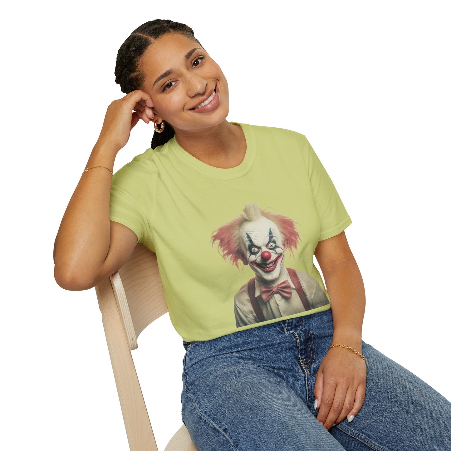 Clown Shirt, T Shirt with Clown, Funny Man Shirt, Tee Shirt with Funny Man, Circus Shirt, Shirt with Circus, Scary Man Shirt, Shirt with Scary Man