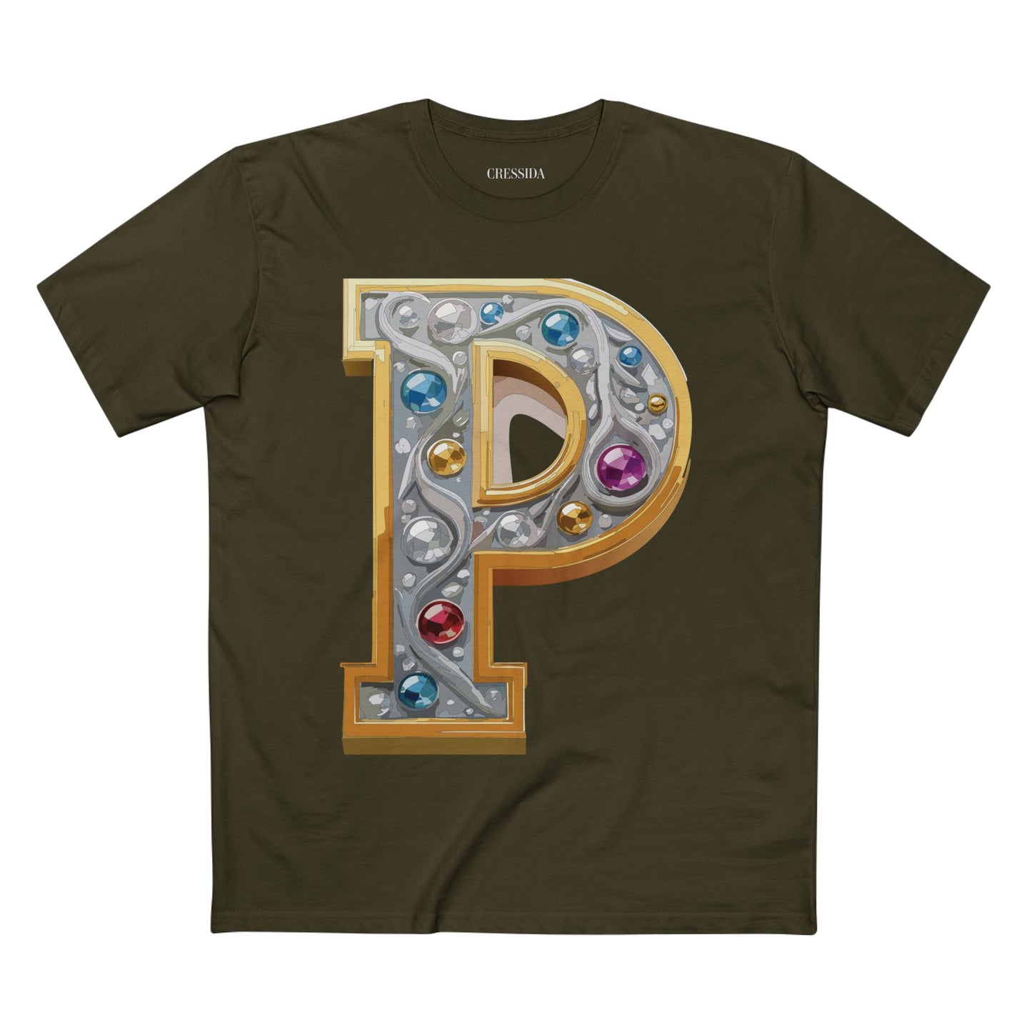 Letter Shirt, Shirt with Letters, Tee Shirt with Gold Letters