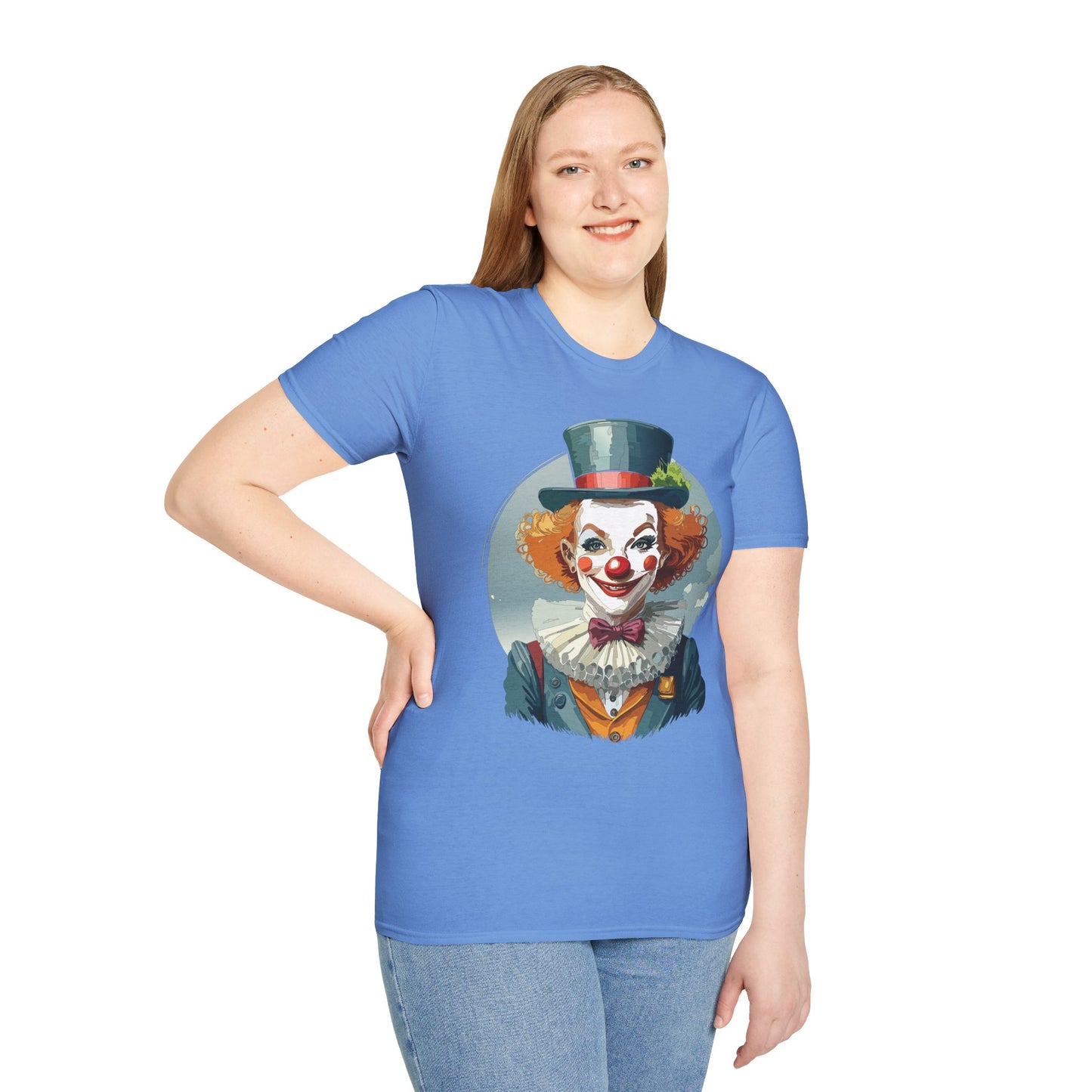 Clown Shirt, T Shirt with Clown, Funny Man Shirt, Tee Shirt with Funny Man, Circus Shirt, Shirt with Circus, Scary Man Shirt, Shirt with Scary Man