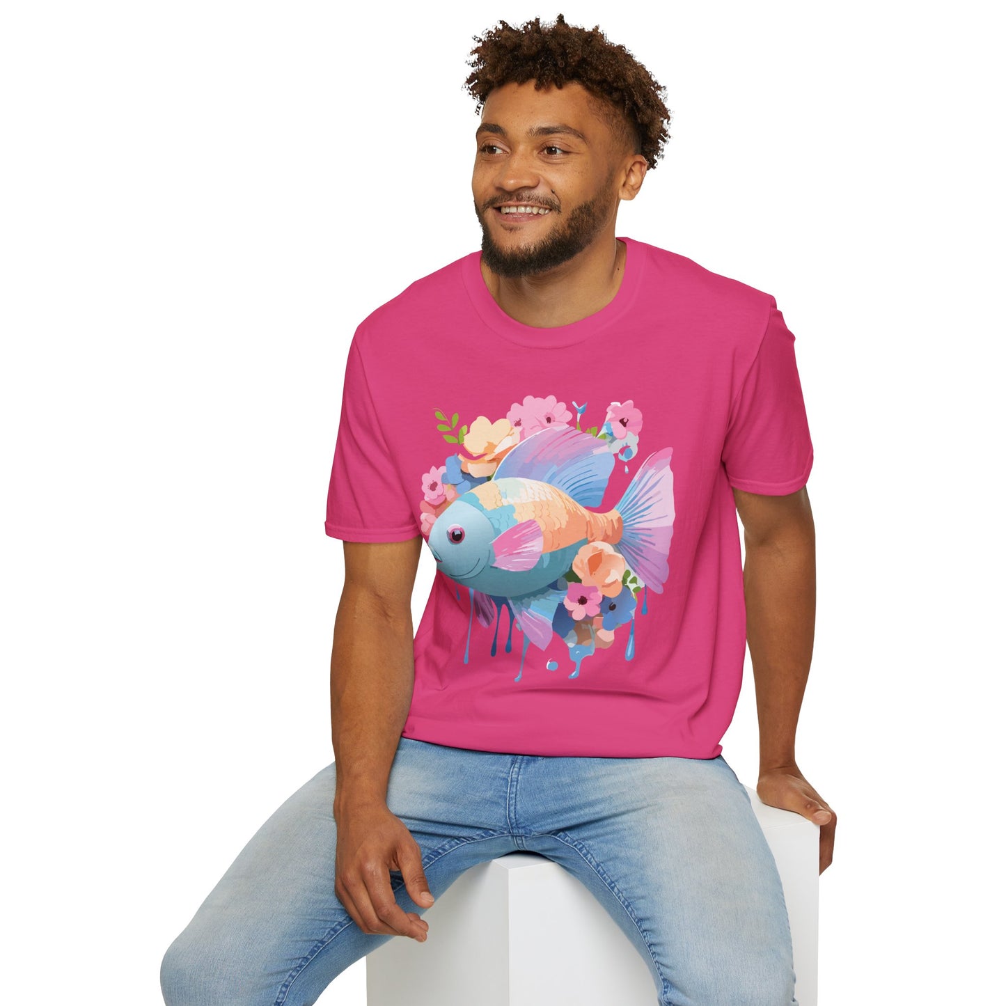 Fish Art Design Shirt, T Shirt with Fish, Graphic Shirt, Tee Shirt with Graphic Design, Shirt with Fish Graphic Art