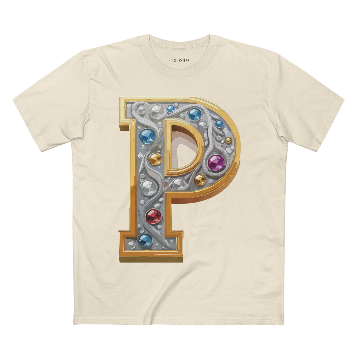 Letter Shirt, Shirt with Letters, Tee Shirt with Gold Letters