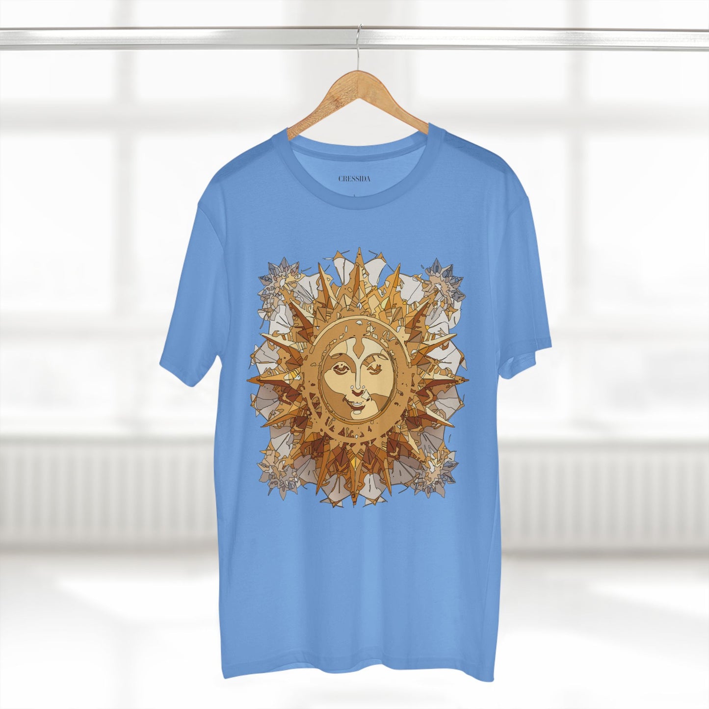 Sun Shirt, Shirt with Sun, Tee Shirt with Gold Sun