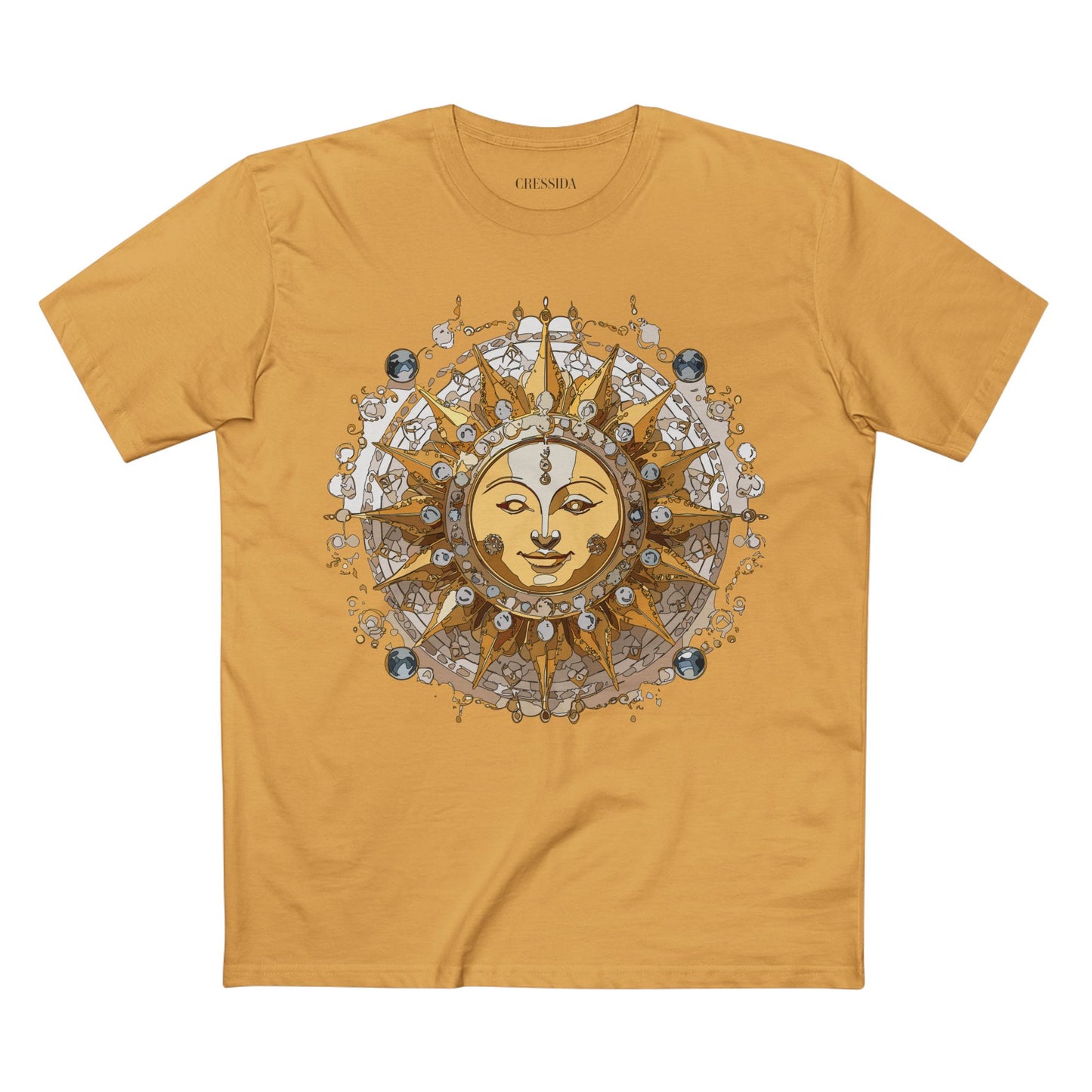 Sun Shirt, Shirt with Sun, Tee Shirt with Gold Sun