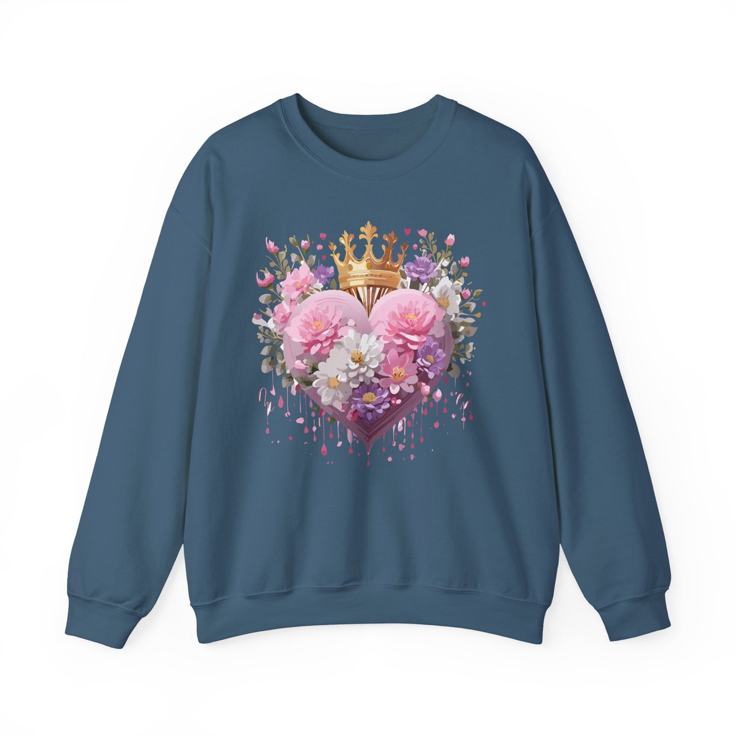 Floral Heart Sweatshirt, Floral Love Sweatshirt, Valentine's Day Sweatshirt, Heart Floral Sweatshirt