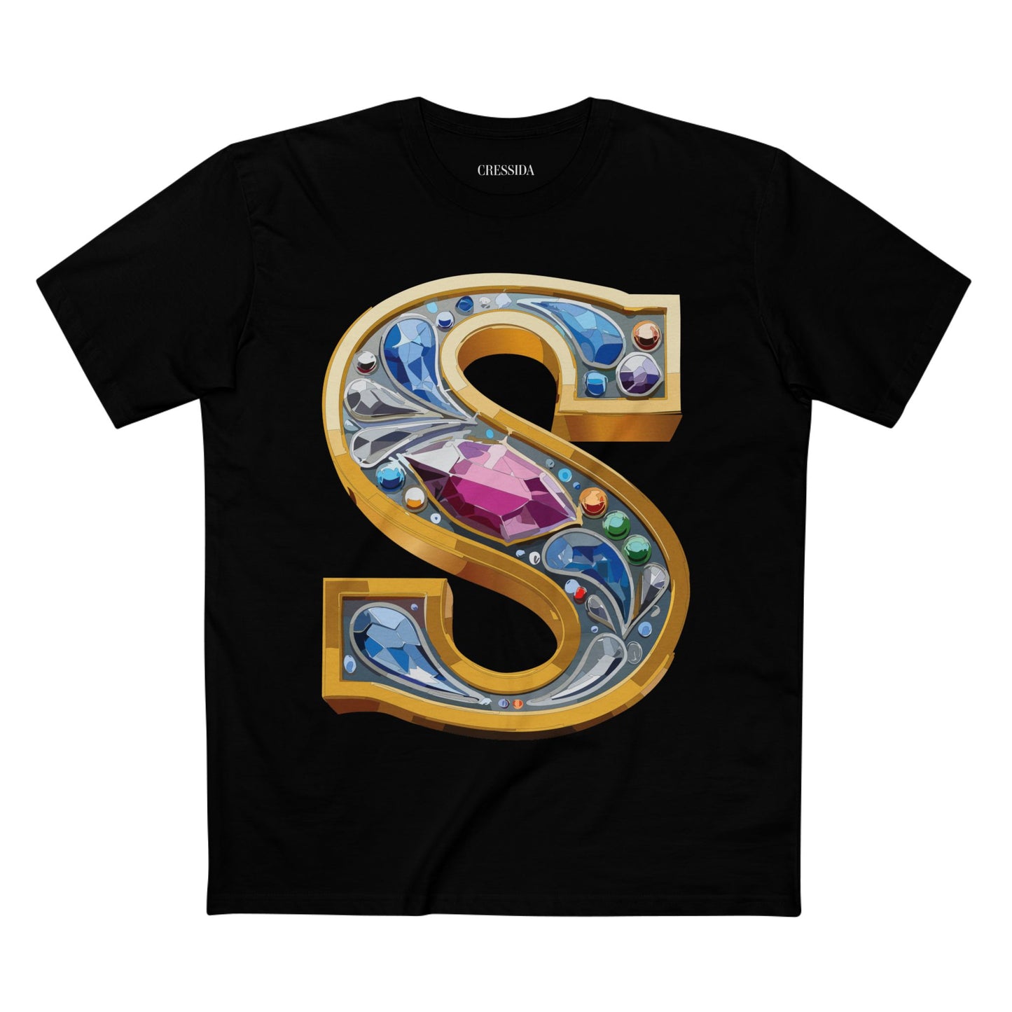 Letter Shirt, Shirt with Letters, Tee Shirt with Gold Letters