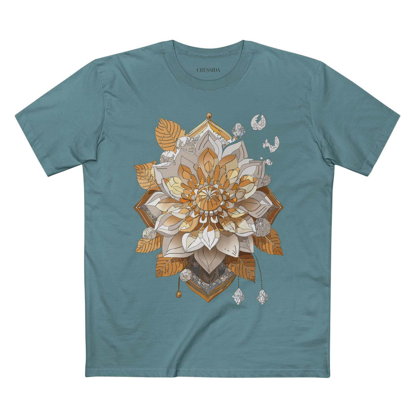 Floral Shirt, Shirt with Flower, Tee Shirt with Antique Flower