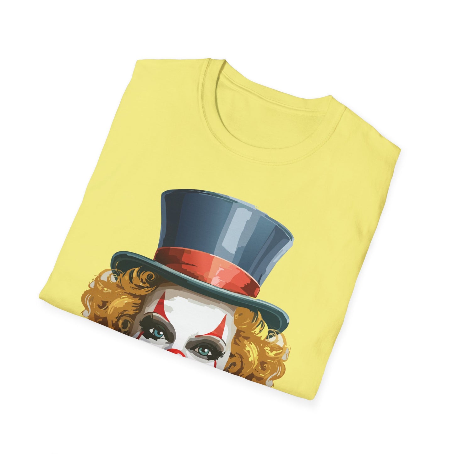 Clown Shirt, T Shirt with Clown, Funny Man Shirt, Tee Shirt with Funny Man, Circus Shirt, Shirt with Circus, Scary Man Shirt, Shirt with Scary Man
