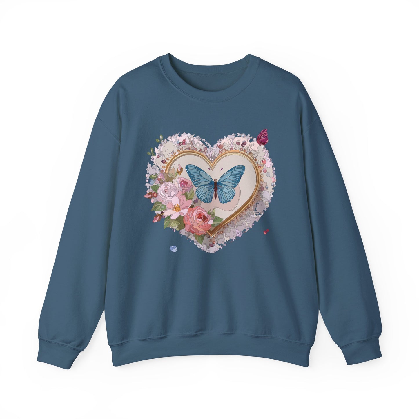 Floral Heart Sweatshirt, Floral Love Sweatshirt, Valentine's Day Sweatshirt, Heart Floral Sweatshirt