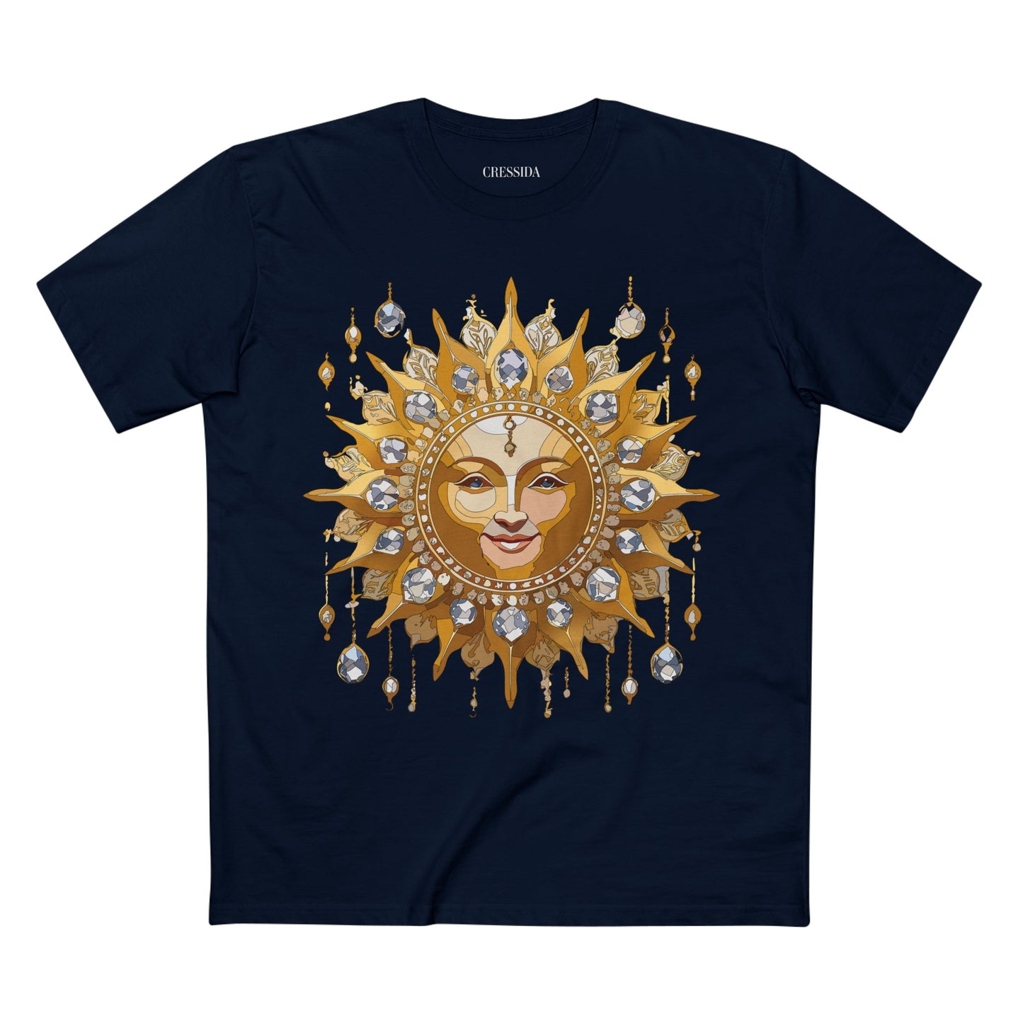Sun Shirt, Shirt with Sun, Tee Shirt with Gold Sun