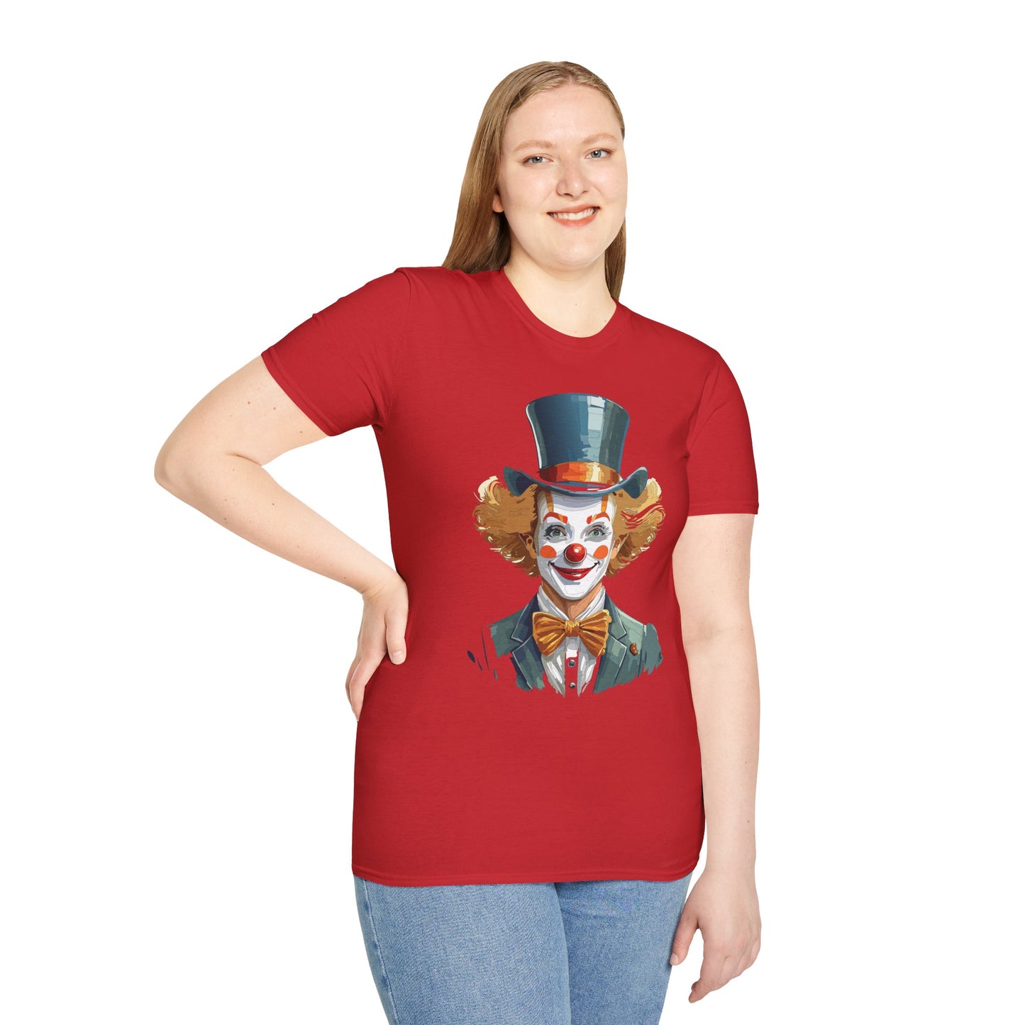 Clown Shirt, T Shirt with Clown, Funny Man Shirt, Tee Shirt with Funny Man, Circus Shirt, Shirt with Circus, Scary Man Shirt, Shirt with Scary Man