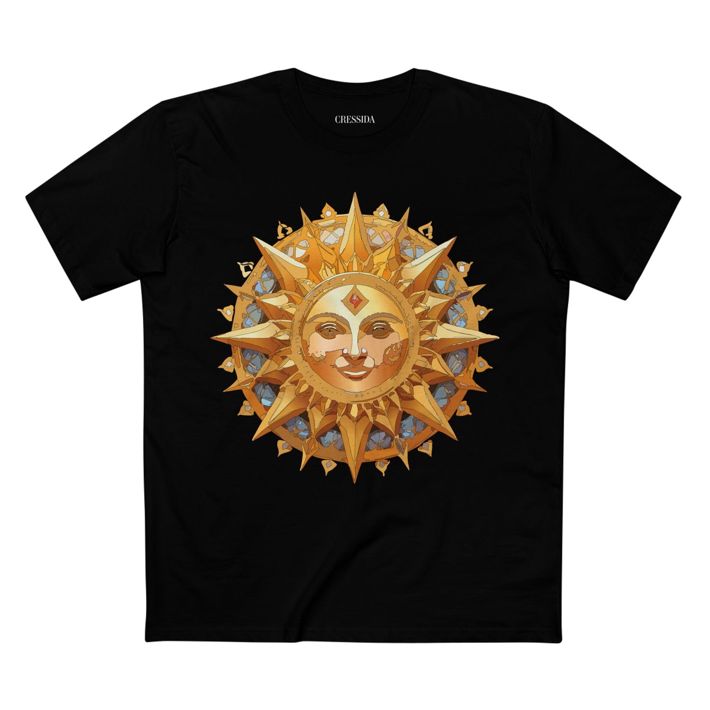 Sun Shirt, Shirt with Sun, Tee Shirt with Gold Sun