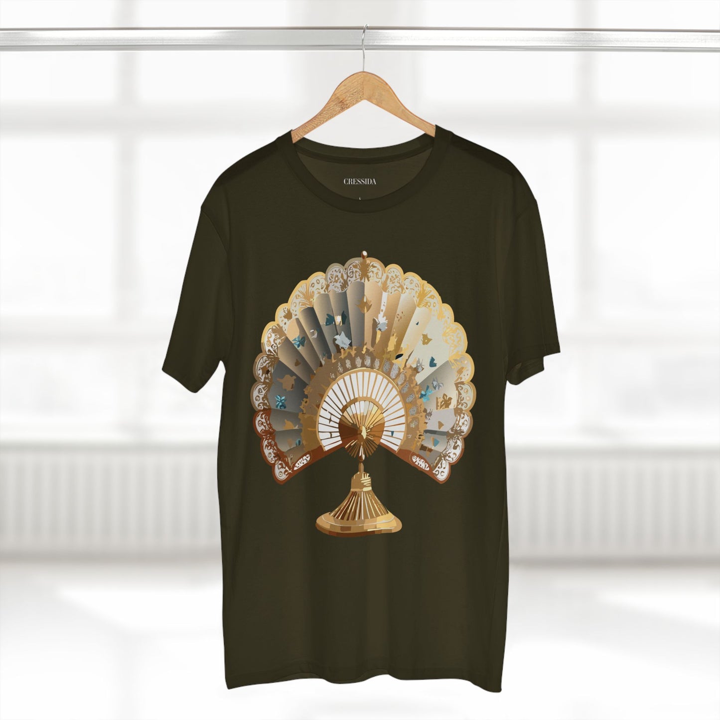 Fan shirt, Shirt with Fan, Tee Shirt with Antique Fan