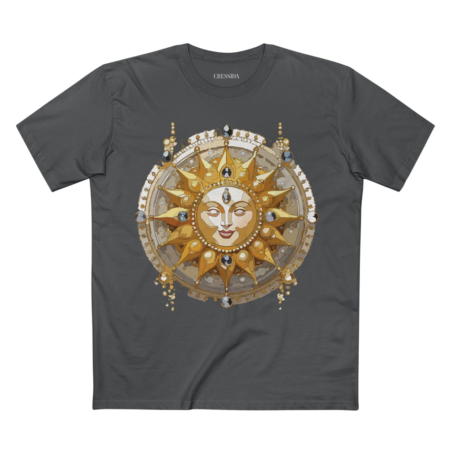 Sun Shirt, Shirt with Sun, Tee Shirt with Gold Sun