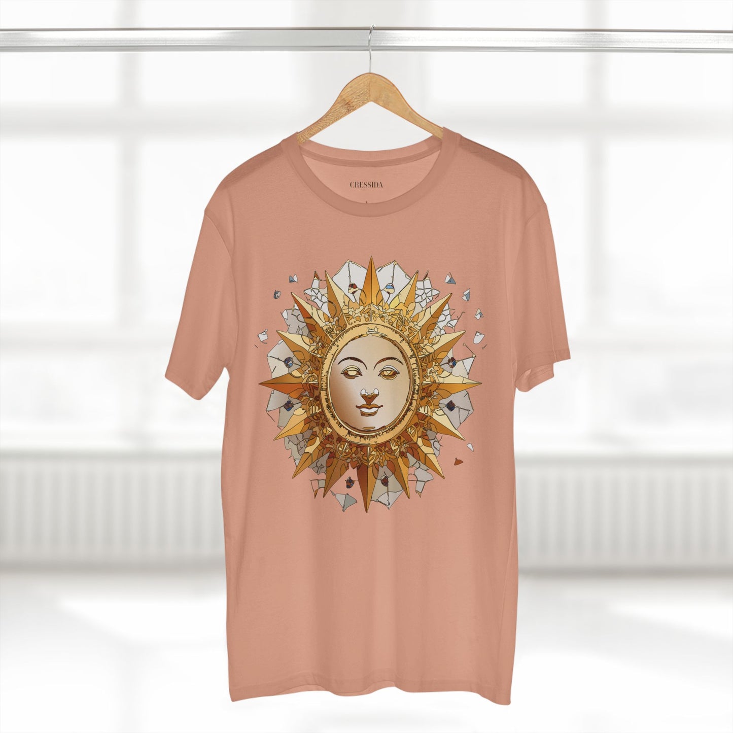 Sun Shirt, Shirt with Sun, Tee Shirt with Gold Sun