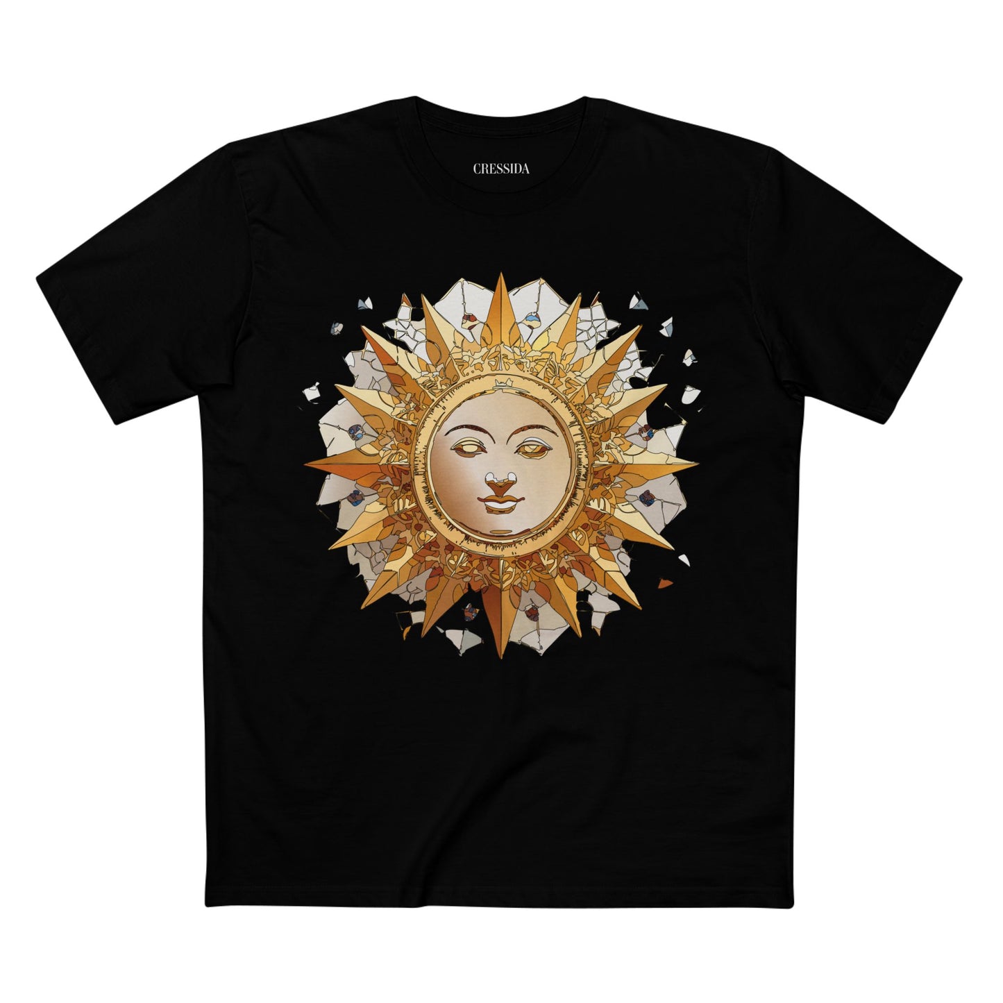 Sun Shirt, Shirt with Sun, Tee Shirt with Gold Sun