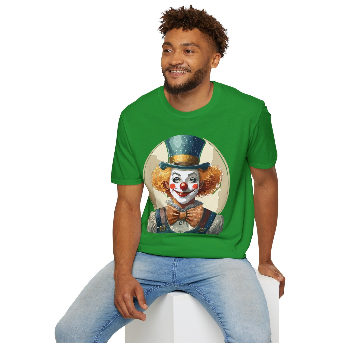 Clown Shirt, T Shirt with Clown, Funny Man Shirt, Tee Shirt with Funny Man, Circus Shirt, Shirt with Circus, Scary Man Shirt, Shirt with Scary Man