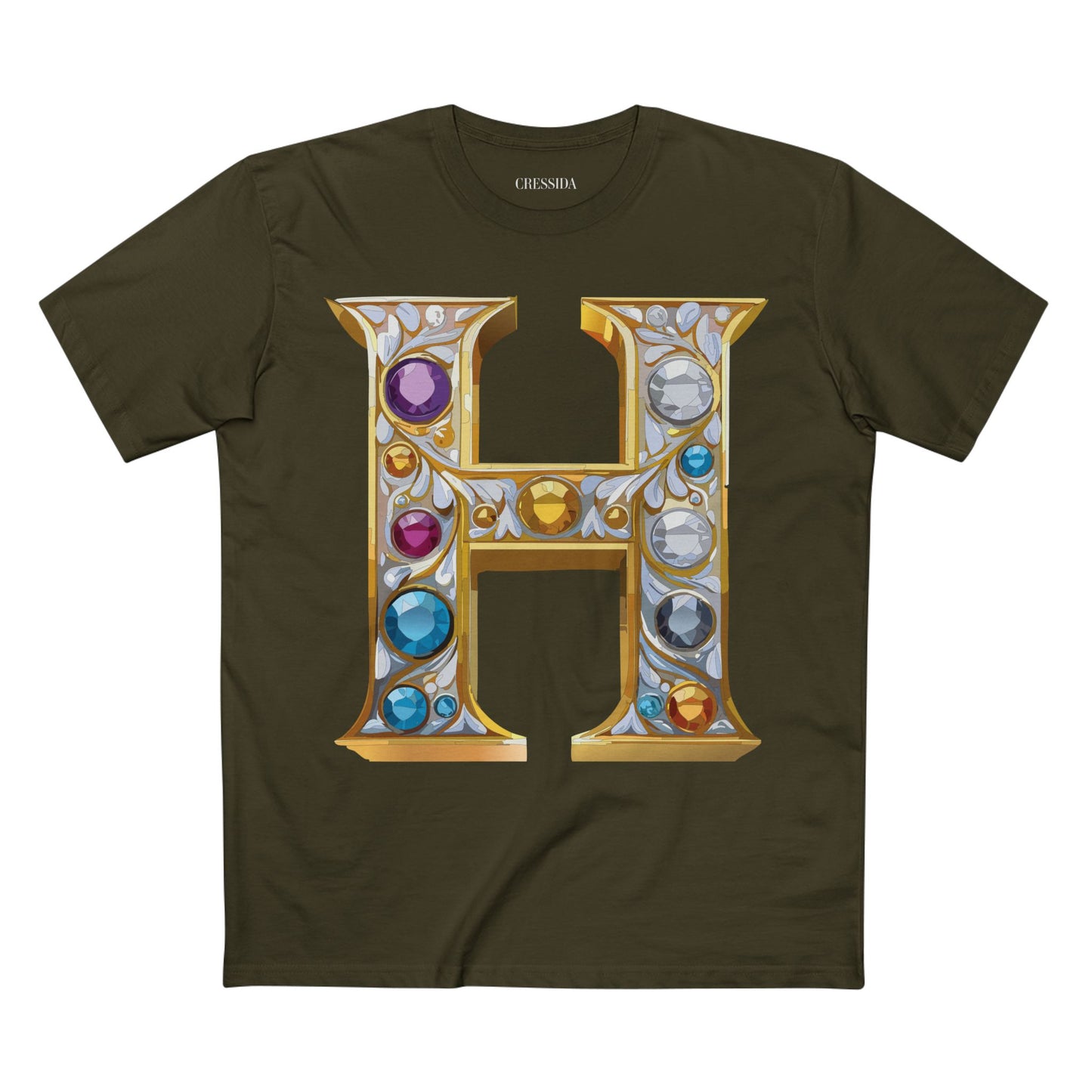 Letter Shirt, Shirt with Letters, Tee Shirt with Gold Letters