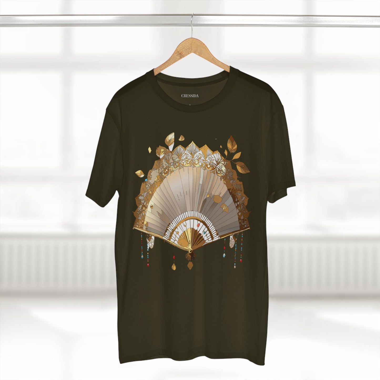Fan shirt, Shirt with Fan, Tee Shirt with Antique Fan