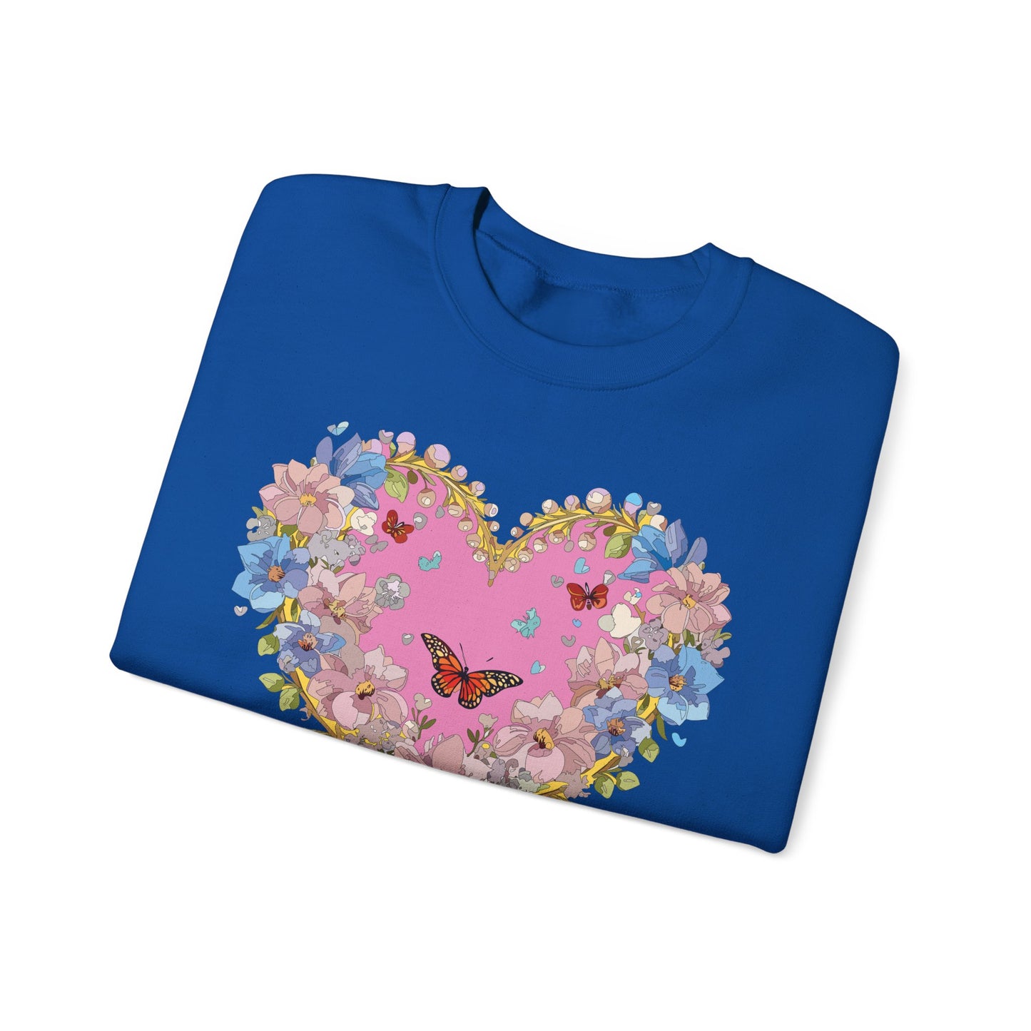 Floral Heart Sweatshirt, Floral Love Sweatshirt, Valentine's Day Sweatshirt, Heart Floral Sweatshirt