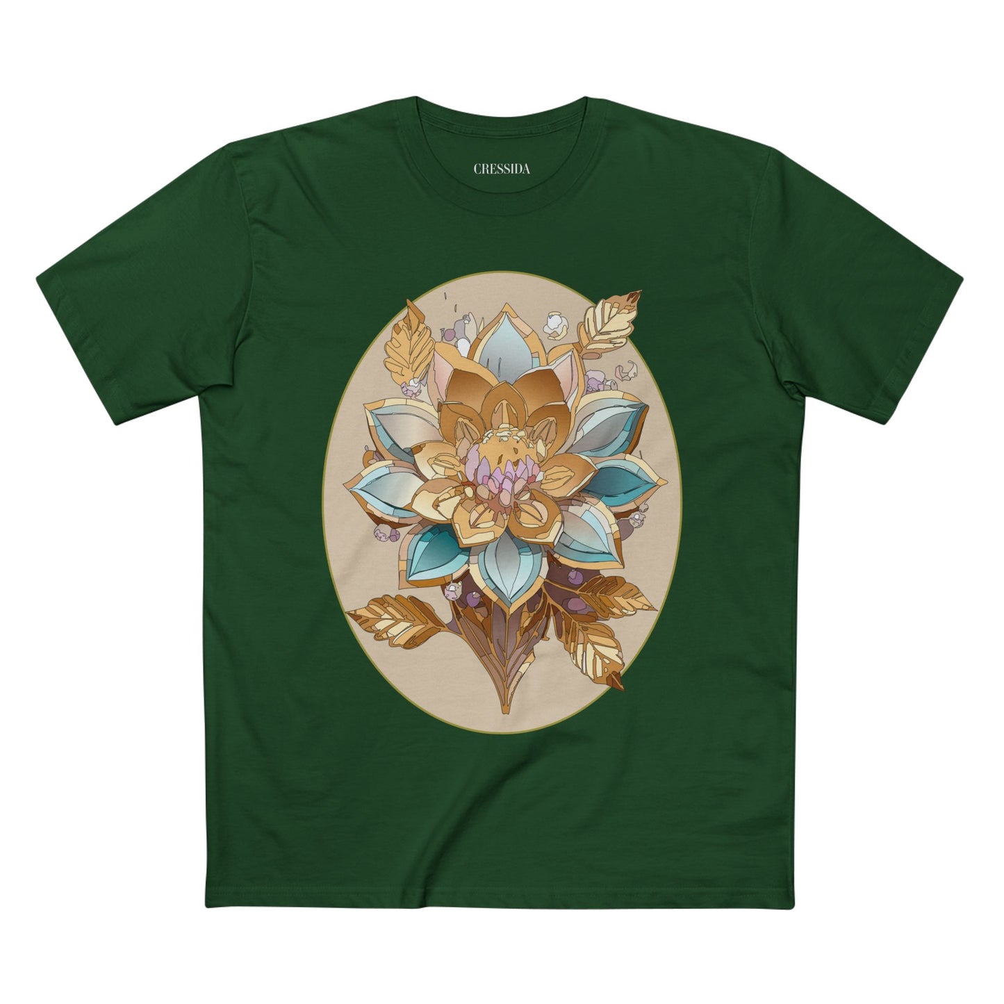 Floral Shirt, Shirt with Flower, Tee Shirt with Antique Flower