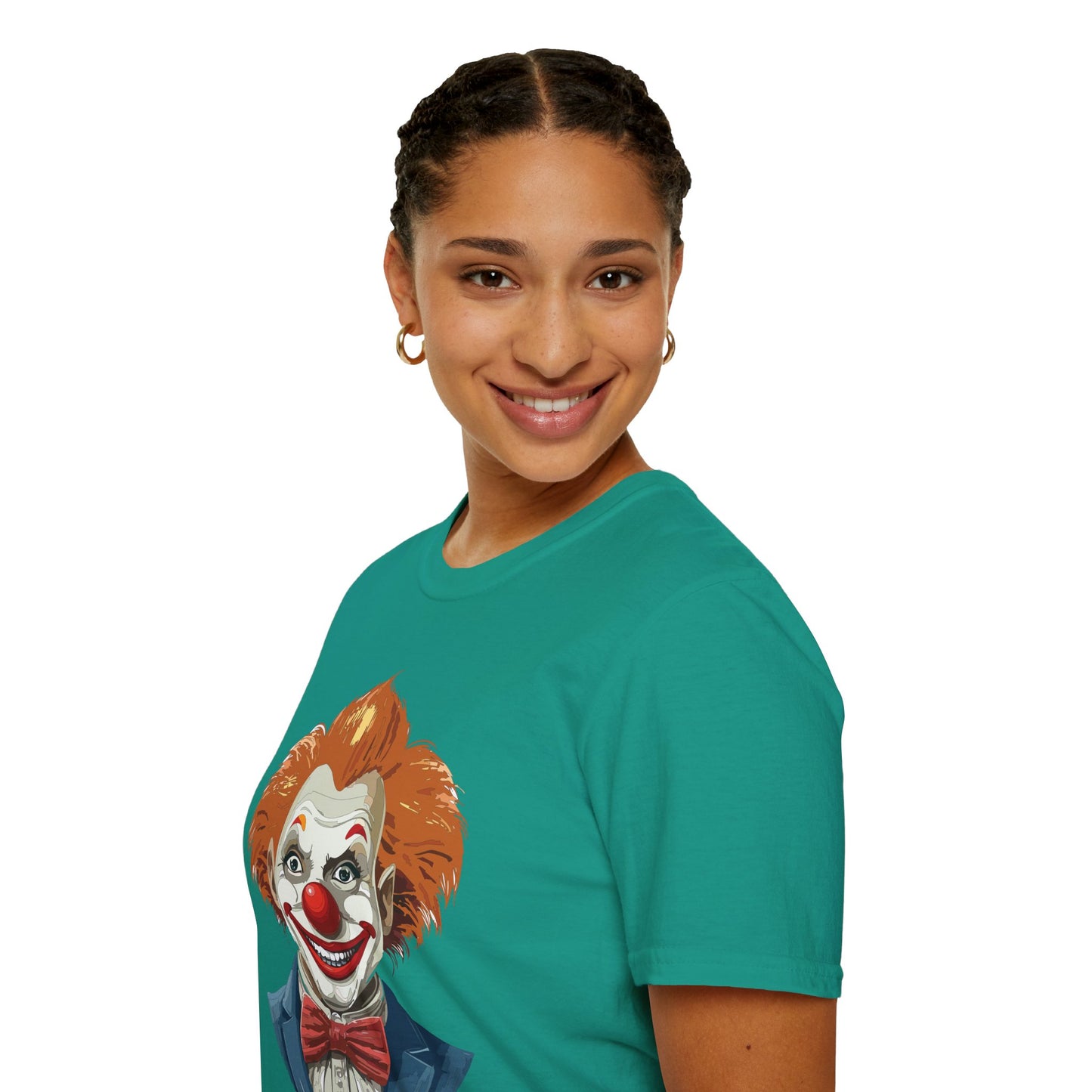 Clown Shirt, T Shirt with Clown, Funny Man Shirt, Tee Shirt with Funny Man, Circus Shirt, Shirt with Circus, Scary Man Shirt, Shirt with Scary Man