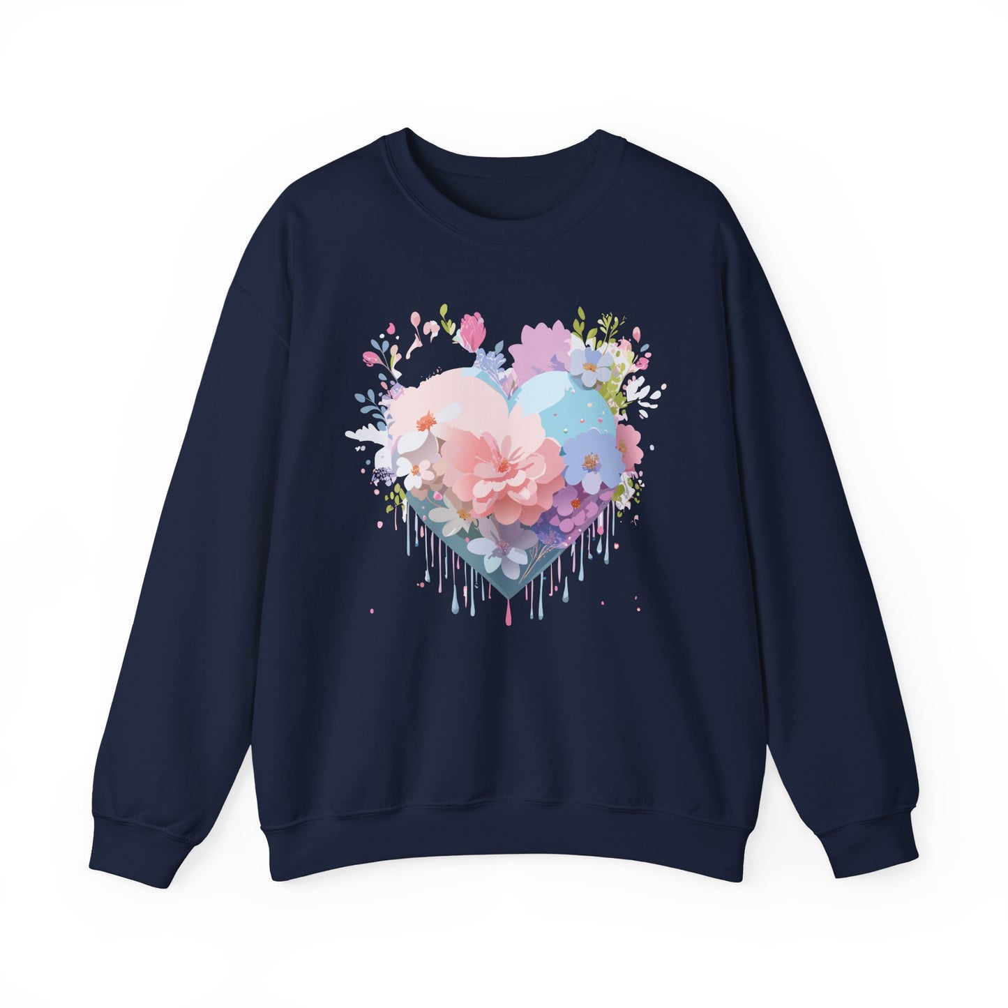Floral Heart Sweatshirt, Floral Love Sweatshirt, Valentine's Day Sweatshirt, Heart Floral Sweatshirt
